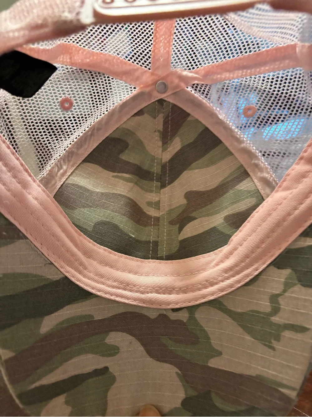 John Deere Camo Hat with Pink Mesh Panels